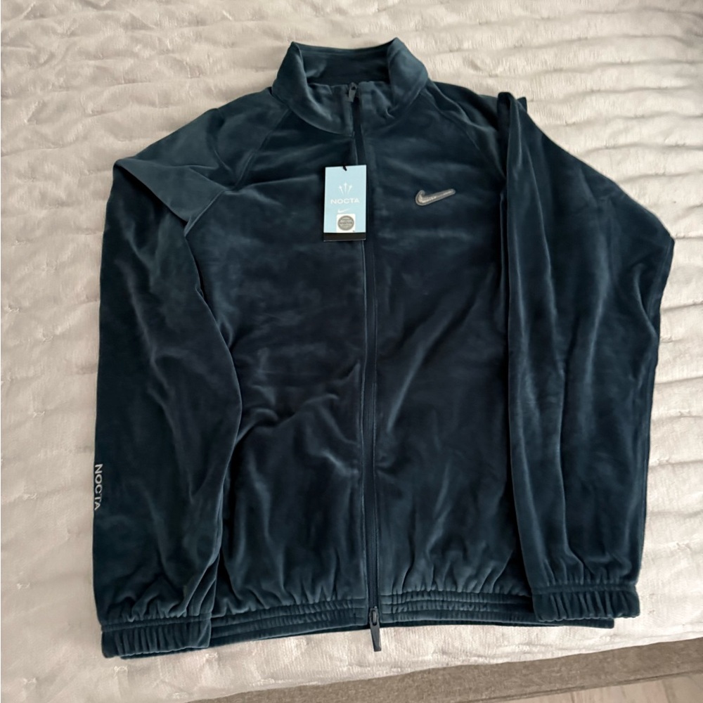 Nike NOCTA Men's Dark Blue Lightweight Jacket with Swarovski Crystal Nike Swoosh